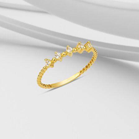 14 Ayar Altın Burgulu Minimal Yüzük