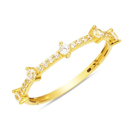 14 Ayar Altın Yarımtur Yüzük