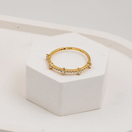 14 Ayar Altın Yarımtur Yüzük