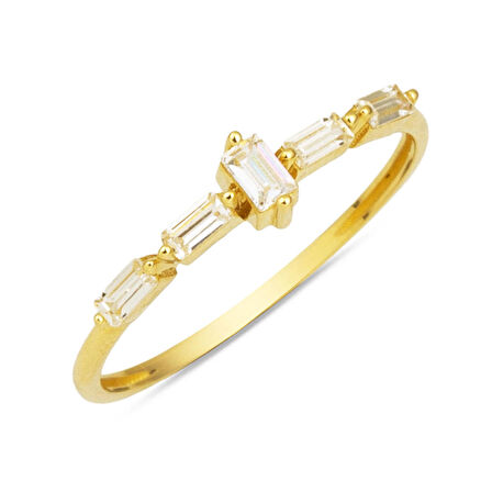 Bagetli 14 Ayar Altın Yüzük