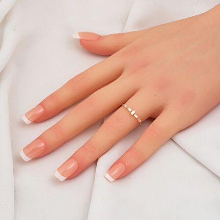 Bagetli 14 Ayar Altın Yüzük