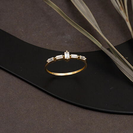 Bagetli 14 Ayar Altın Yüzük