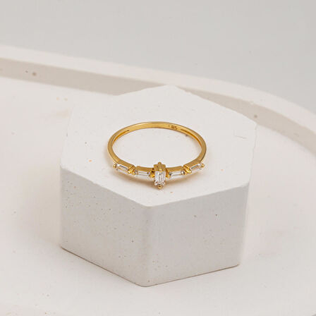 Bagetli 14 Ayar Altın Yüzük