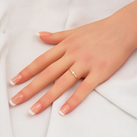 Baget Tektaşlı 14 Ayar Altın Yüzük