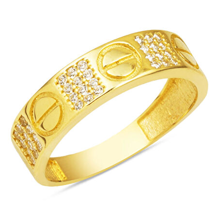 Versage Vidalı 14 Ayar Altın Yüzük