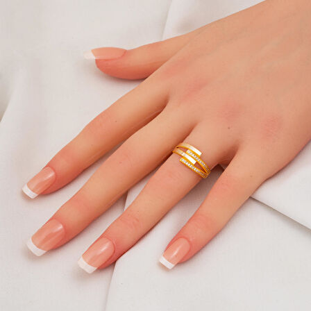 Ajda Kaburgalı Altın Yüzük 14 Ayar