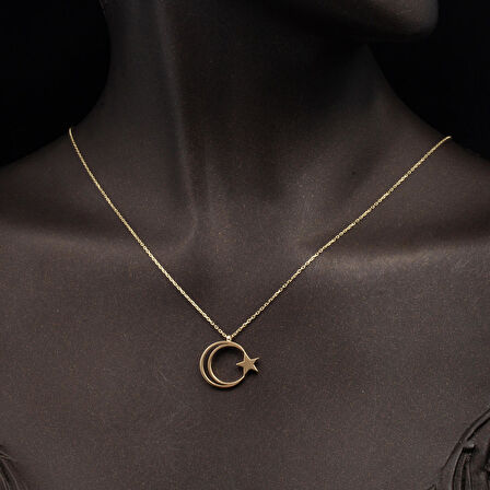 Ayyıldız 14 Ayar Altın Kolye