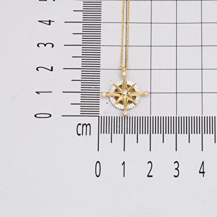 Pusula 14 Ayar Altın Kolye