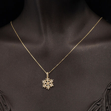 Kalpli 14 Ayar Altın Kartanesi Kolye