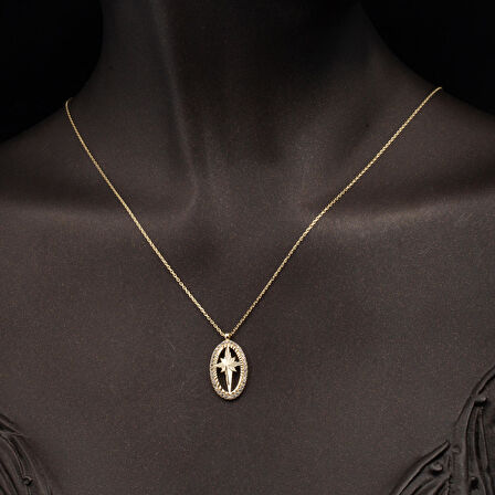 Kuzey Yıldızı Altın Kolye 14 Ayar