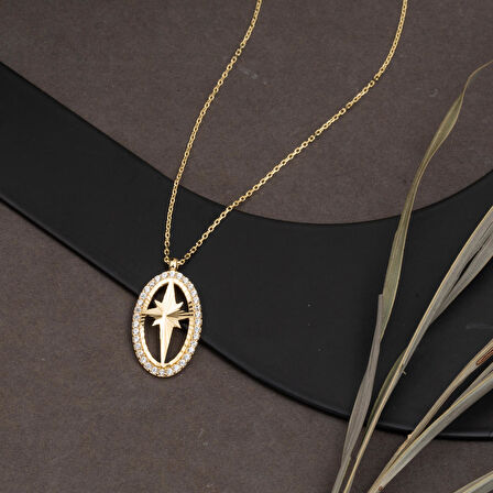 Kuzey Yıldızı Altın Kolye 14 Ayar