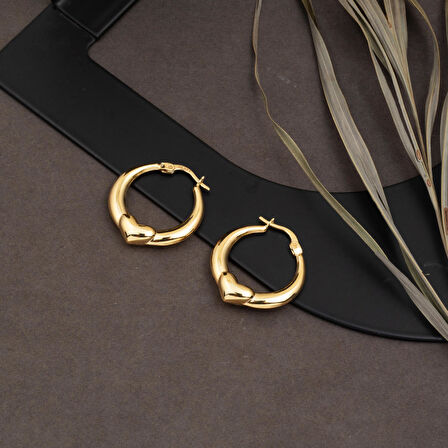 Kalpli Halka Altın Küpe