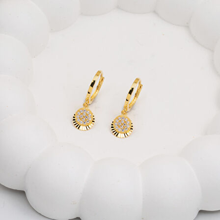 Işıltılı Altın Spor Küpe