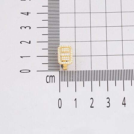 Klipsli Altın Baget Küpe