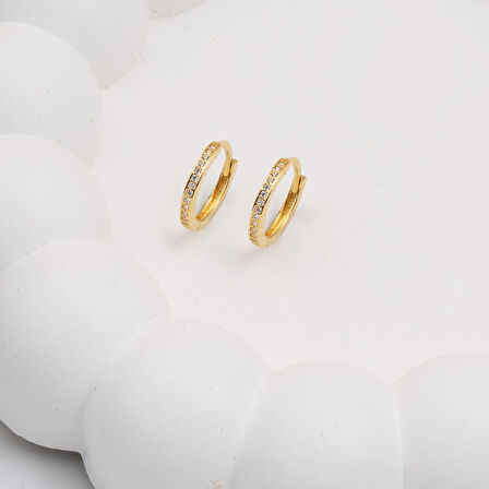 Suyolu Halka Altın Küpe 14 Ayar