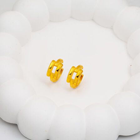 Kaburga Ajda 14 Ayar Altın Küpe