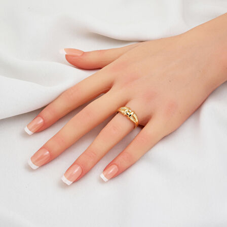 Kristal Düğüm 14 Ayar Altın Takı Seti