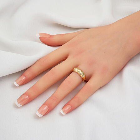 Atlamalı Taşlı 14 Ayar Üçlü Altın set