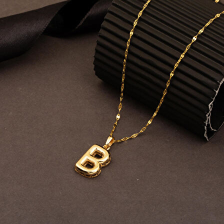 Balon B Harfi 14 Ayar Altın Kolye