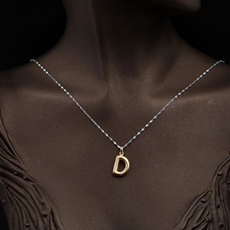 D Harfi Balon 14 Ayar Altın Kolye Ucu