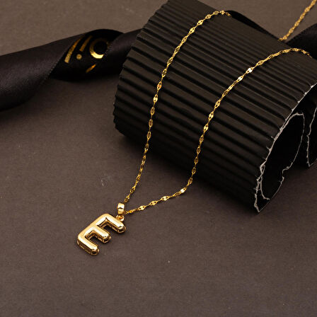 Balon E Harf 14 Ayar Altın Kolye