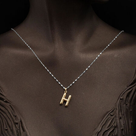 Balon H Harfi Altın Kolye Ucu 14 Ayar