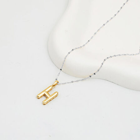 Balon H Harfi Altın Kolye Ucu 14 Ayar