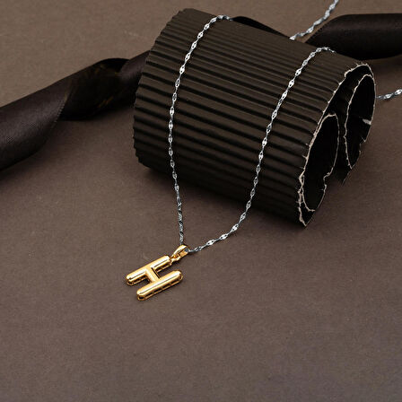 Balon H Harfi Altın Kolye Ucu 14 Ayar