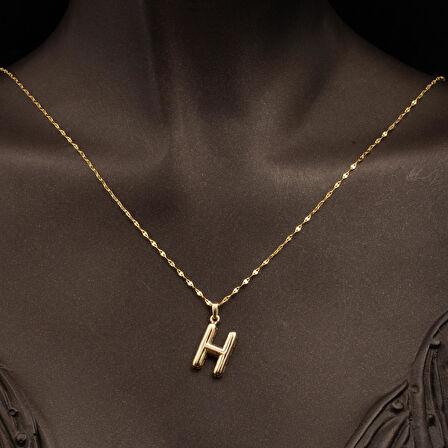 Balon H Harfi Altın Kolye 14 Ayar