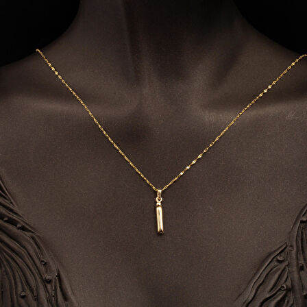 İ Balon Harf Kolye 14 Ayar Altın