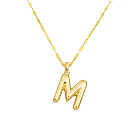 M Balon Harf 14 Ayar Altın Kolye