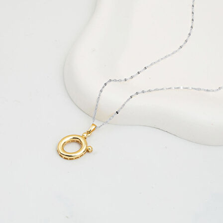 Balon Formlu Ö Harfi Kolye Ucu 14 Ayar