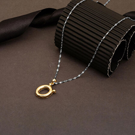 Balon Formlu Ö Harfi Kolye Ucu 14 Ayar