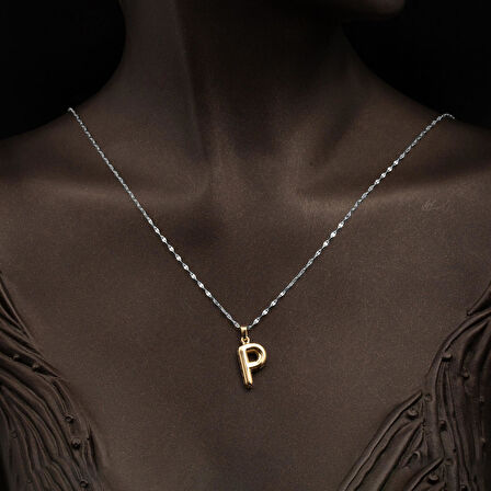 Balon P Harfi 14 Ayar Altın Kolye Ucu