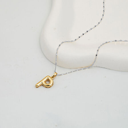 Balon P Harfi 14 Ayar Altın Kolye Ucu