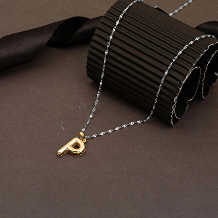 Balon P Harfi 14 Ayar Altın Kolye Ucu