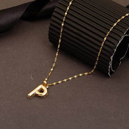 Balon P Harfi 14 Ayar Altın Kolye