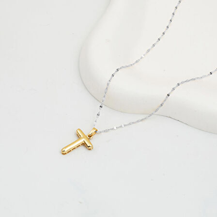 Balon Tasarımlı T Harfi Kolye Ucu 14 Ayar