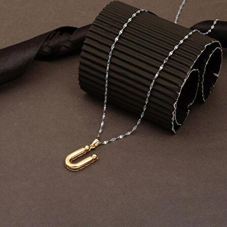 Balon Ü Harfi 14 Ayar Altın Kolye Ucu