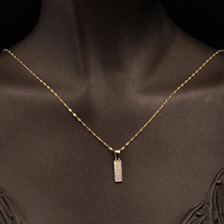 I Harf Kolye 14 Ayar Altın