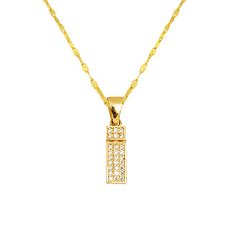 İ Baş Harfi 14 Ayar Altın Kolye