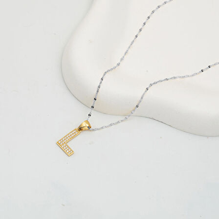 L Baş Harfi 14 Ayar Altın Kolye Ucu