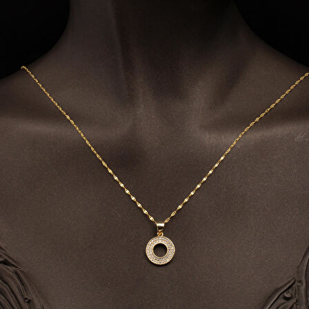 O Baş Harfi 14 Ayar Altın Kolye