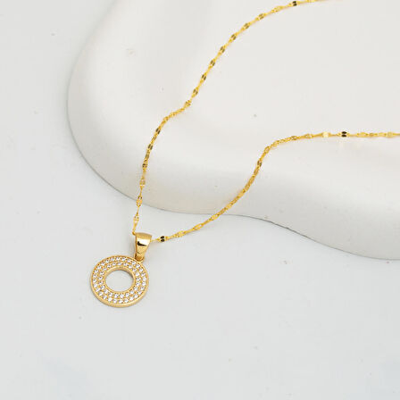 O Baş Harfi 14 Ayar Altın Kolye