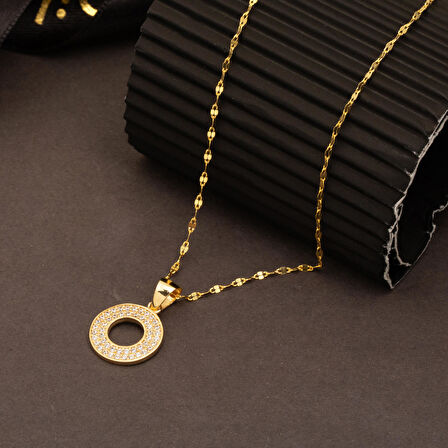 O Baş Harfi 14 Ayar Altın Kolye