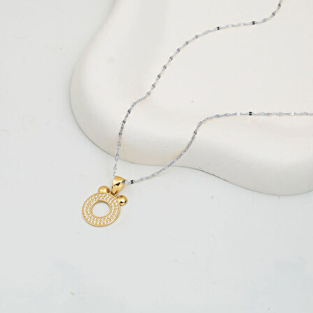 Ö Harfi Altın Kolye Ucu 14 Ayar