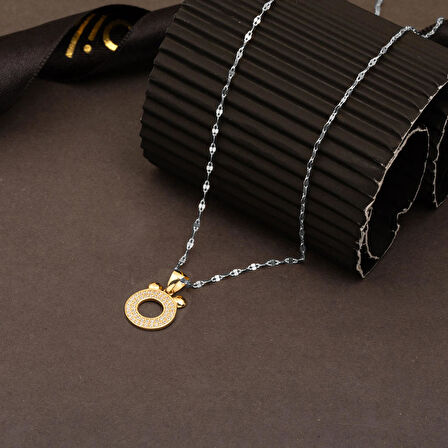 Ö Harfi Altın Kolye Ucu 14 Ayar