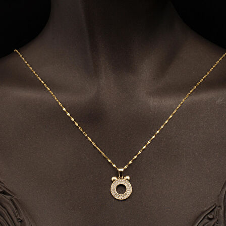 Ö Harfi Altın Kolye 14 Ayar