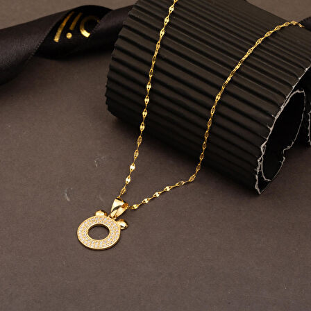 Ö Harfi Altın Kolye 14 Ayar