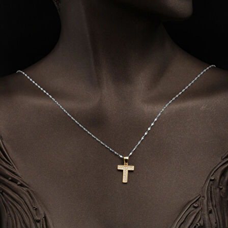 T Harfi 14 Ayar Altın Kolye Ucu